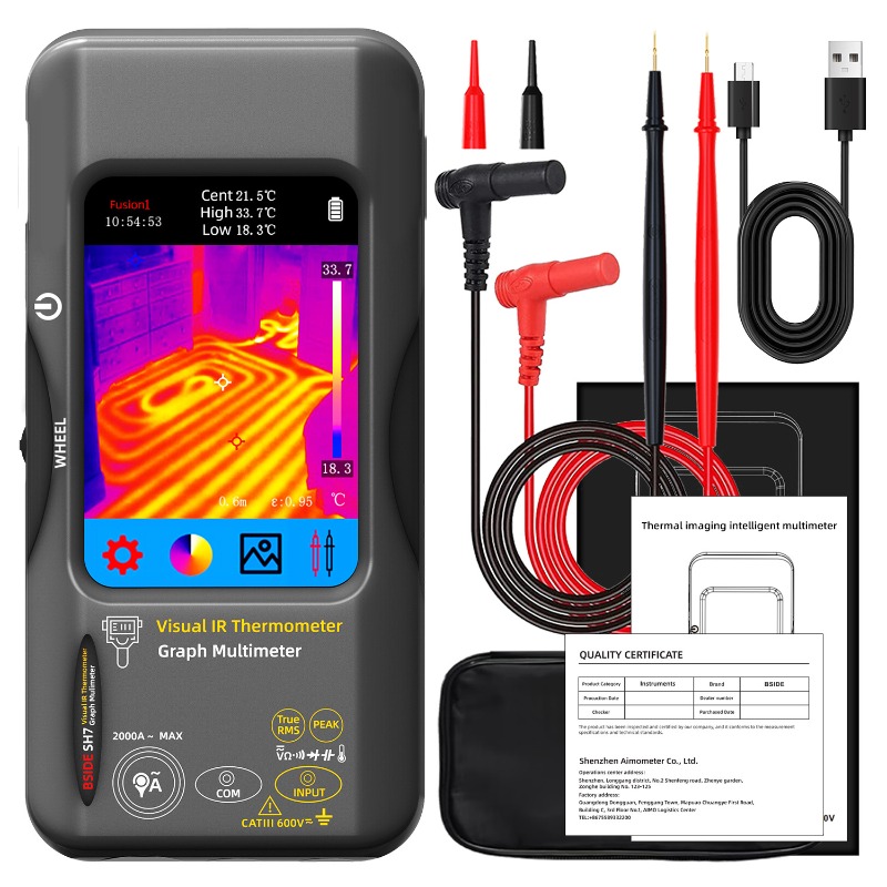 Power Tools Images - 열화상 카메라 멀티미터 휴대용 터치스크린, 고정밀