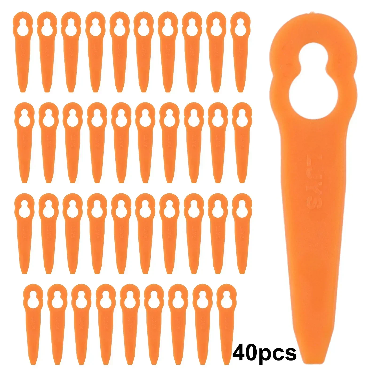 40pcs 플라스틱 블레이드 잔디 깎는 기계 브러시 커 - Power Tools Orange 리뷰 및 가격