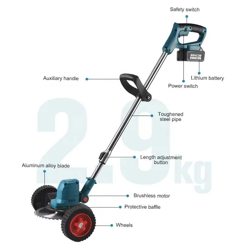 전문가용 21V 전기 잔디 트리머/커터 기계 (배터리  - Power Tools Logo 리뷰 및 가격