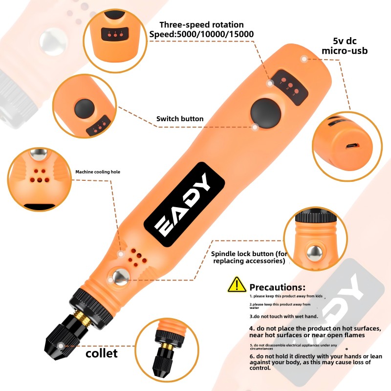 USB 무선 로터리 공구 키트 – 금속 연마, 모형 제 - Power Tools Sheets 리뷰 및 가격