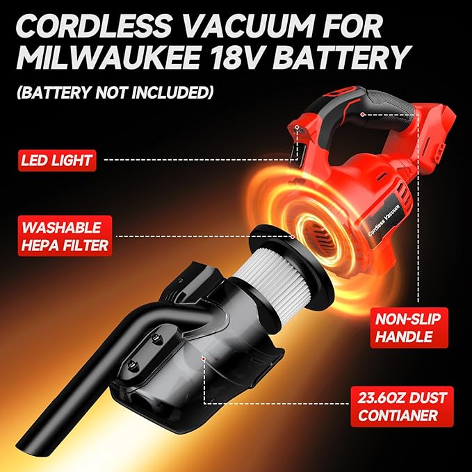 밀워키 18v 배터리용 16000pa 무선 전기 진공  - Power Tools Vacuum 리뷰 및 가격